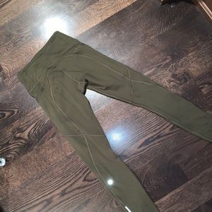 Army green Lululemon leggings